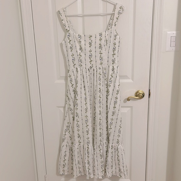 Reformation Bucatini Linen Dress In Chalet Floral Size 6 - Picture 7 of 16